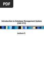 Introduction To Database Management System (CAS 372)