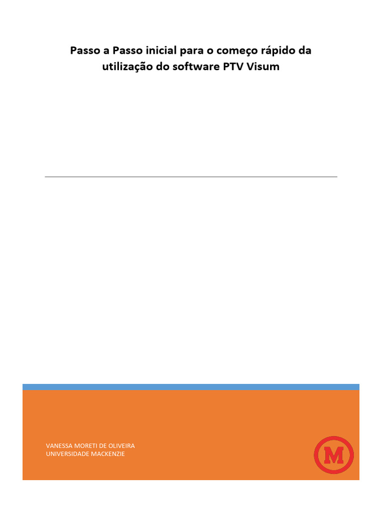 Guia Rápido para PTV Visum | PDF | Janela (informática) | Tráfego