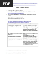 List of Probable Questions: FAT Ntfs