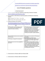 List of Probable Questions: FAT Ntfs