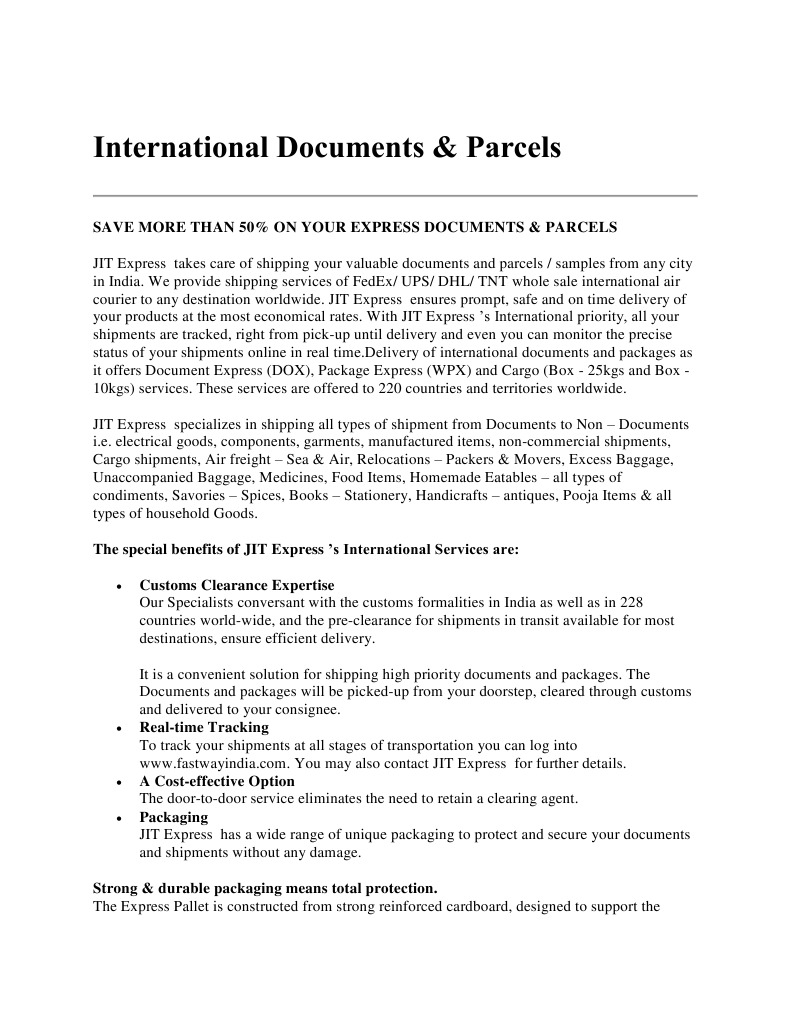 JIT Express: Affordable Global Shipping | PDF | Cargo | Warehouse