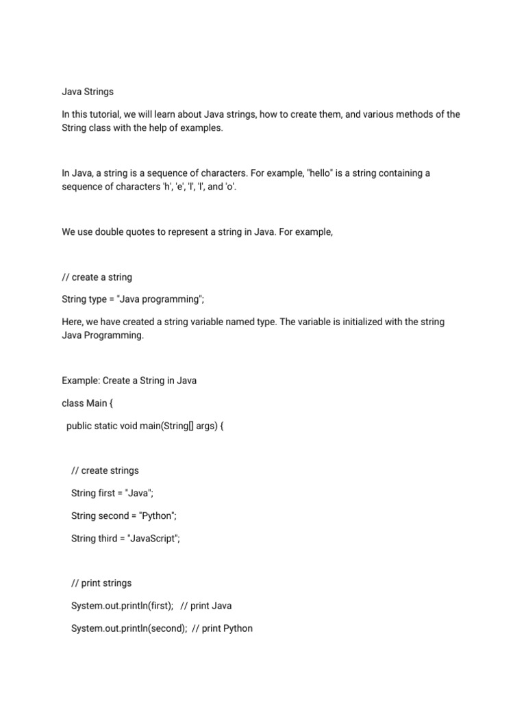 5java Strings-WPS Office | PDF