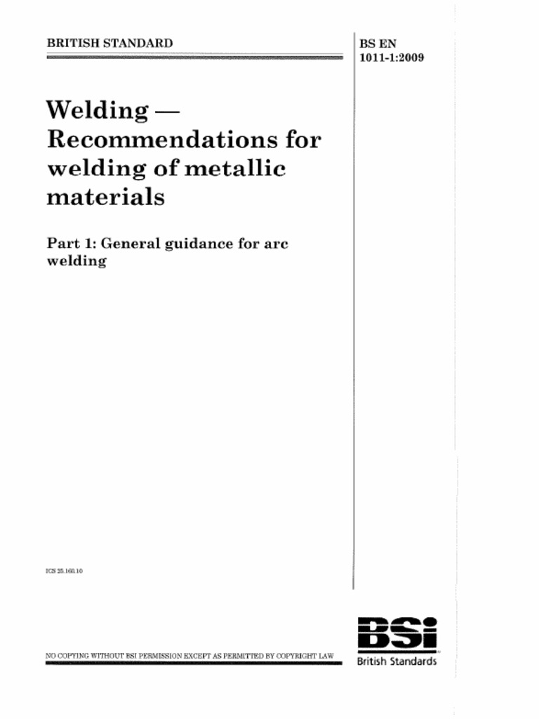 BS en 1011-1 - 2009 | PDF