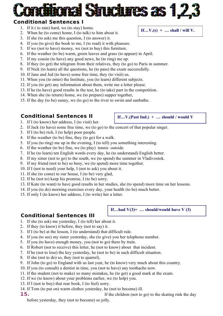 Understanding Conditional Sentences | PDF