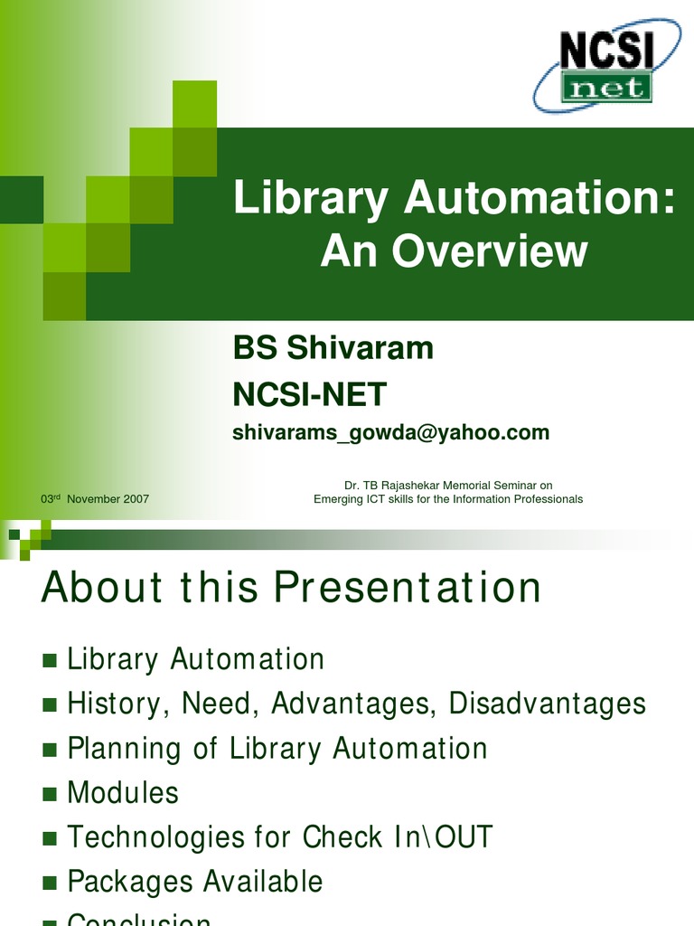 Library Automation:: An Overview | PDF