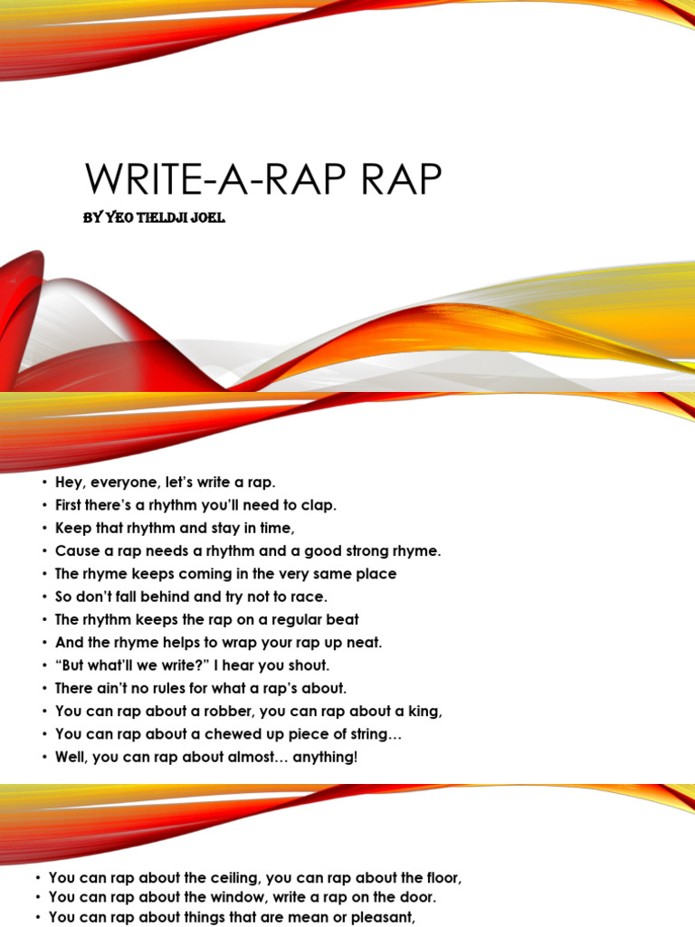 Write-A-Rap Rap Joel | PDF