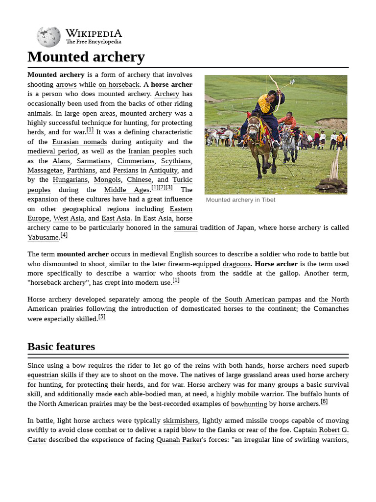 Mounted Archers in Historical Warfare | PDF | Cavalry | Archery