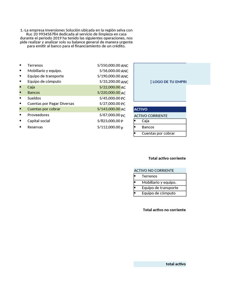 Balance General de Empresas en 2019 | PDF | Hoja de balance | Bancos