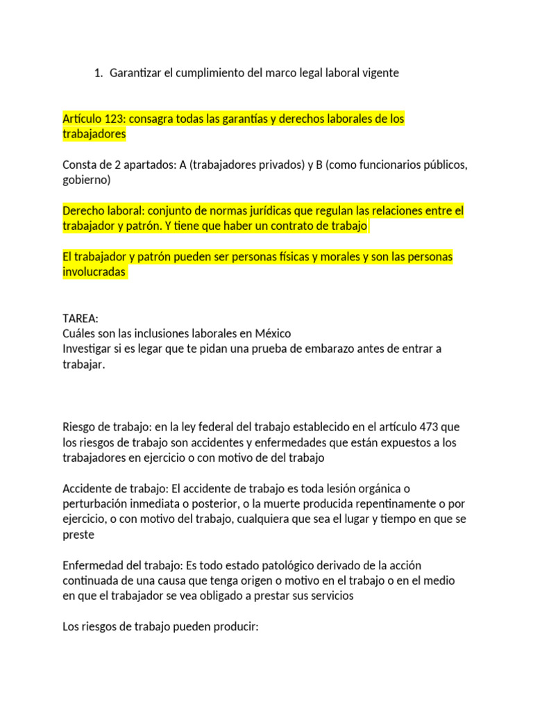 Derechos y riesgos laborales en México | PDF | Salario | Derecho laboral