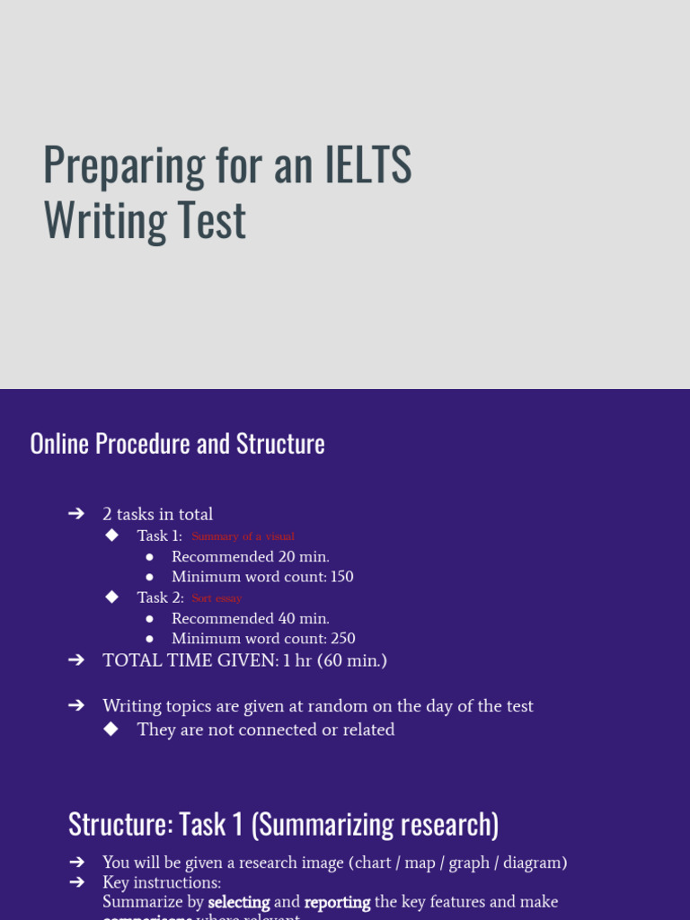 IELTS Writing Test Preparation Guide | PDF | Essays | International ...
