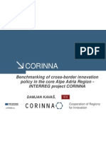 Corinna: Benchmarking of Cross-Border Innovation Policy in The Core Alpe Adria Region - Interreg Project Corinna