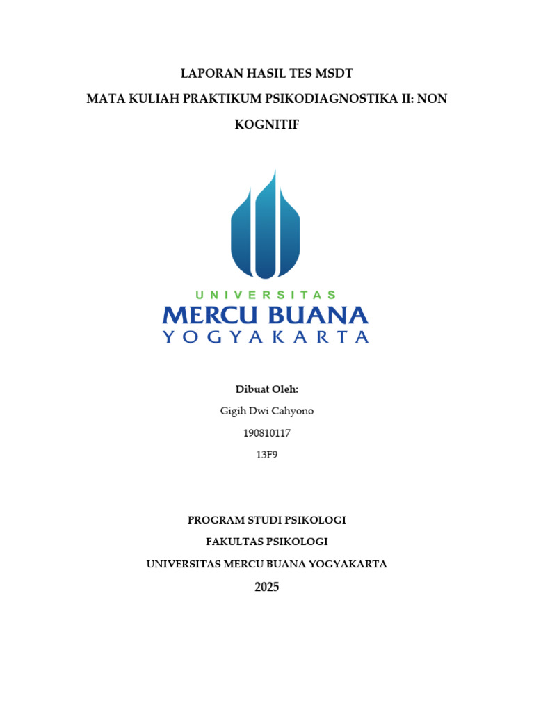Hasil Tes MSDT: Gaya Kepemimpinan Deserter | PDF