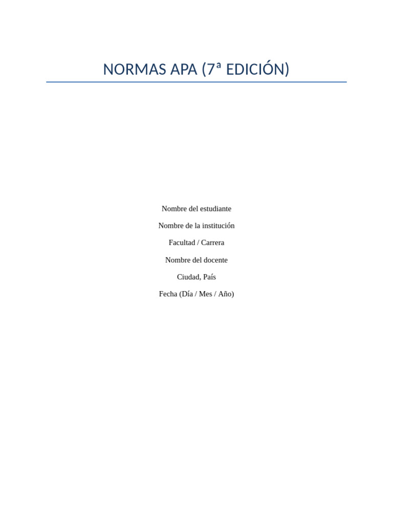 Normas APA 7ª Edición: Guía Completa | PDF