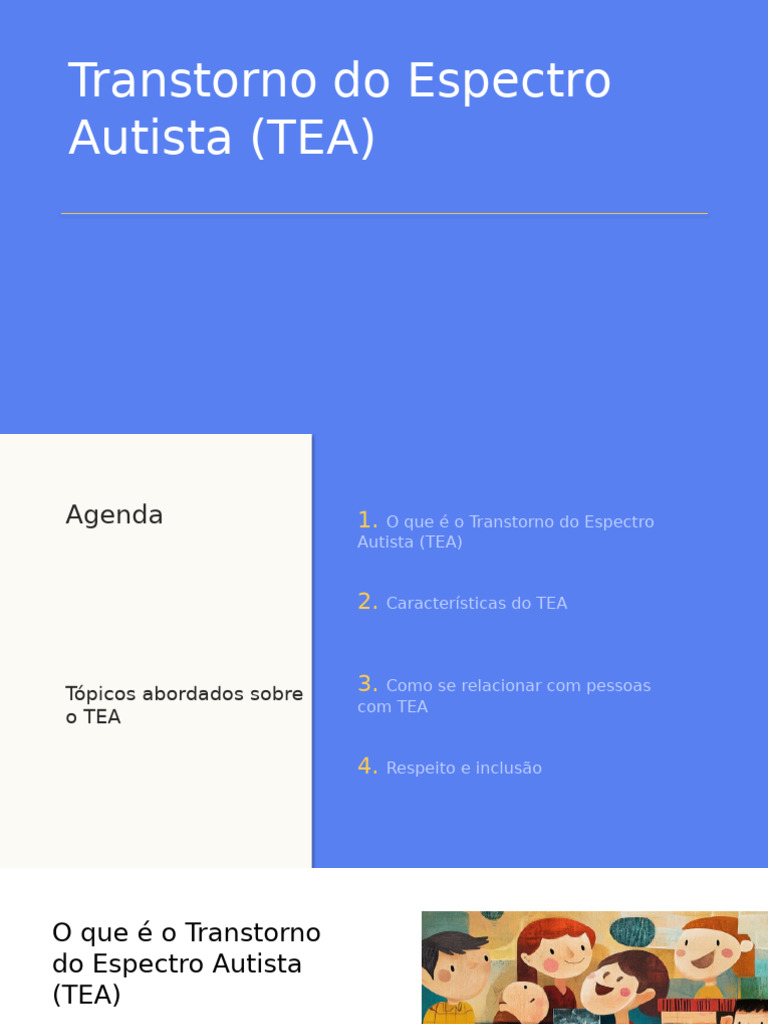 Entendendo o Transtorno do Espectro Autista | PDF | Autismo | Distúrbio ...