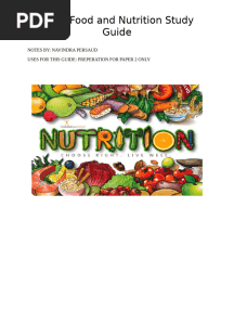Csec Food Nutrition and Health 2025 Edition