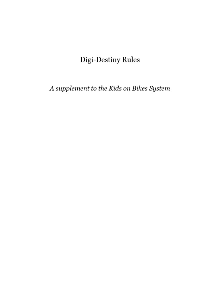 Digi-Destiny RPG Rule Overview | PDF | Gaming | Tabletop Games