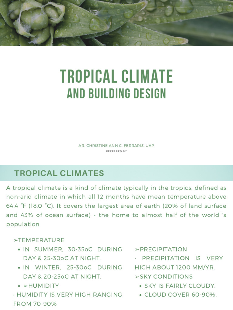 Tropical Climate Building Design Guide | PDF | Climate | Humidity