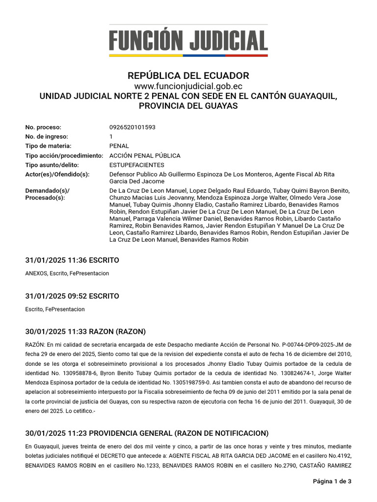 Expel 0926520101593 5124287 31012025 | PDF | Accion legal | Esfera pública