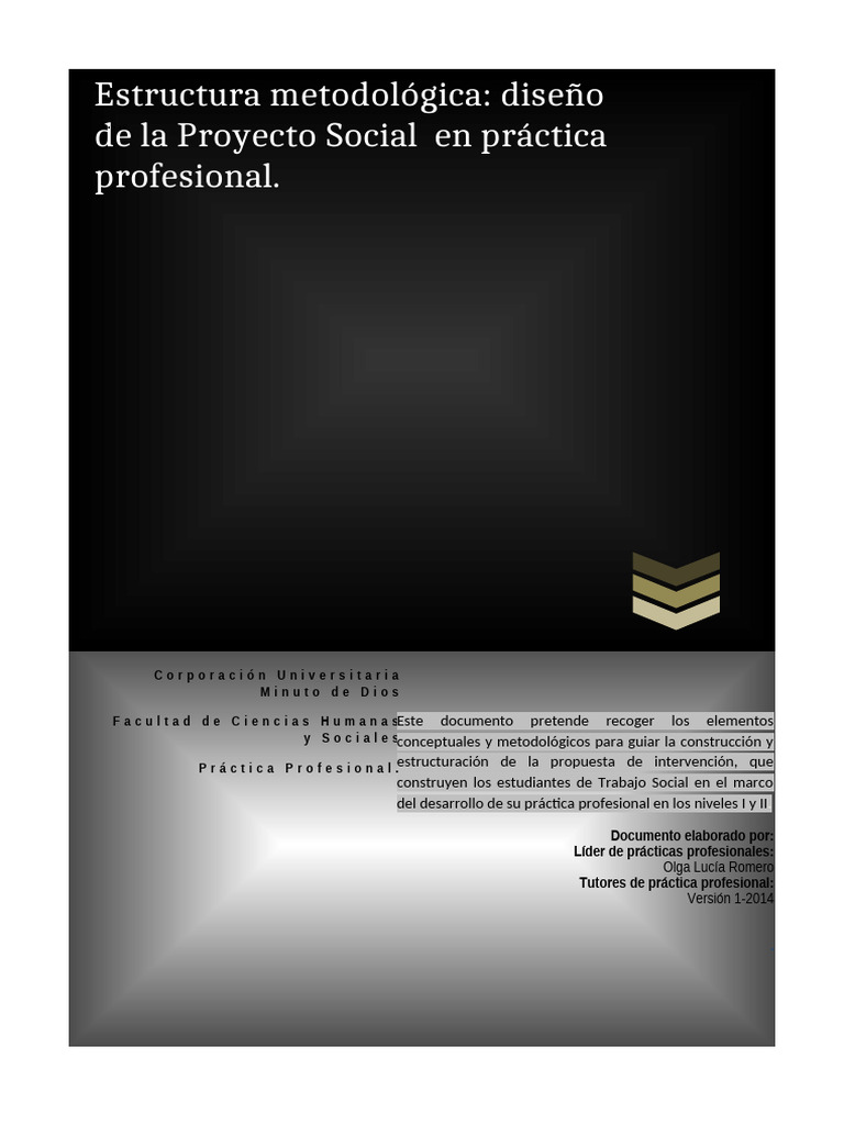 1 2015 Estructura Metodologicas Proyecto Social Final | PDF | Trabajo ...
