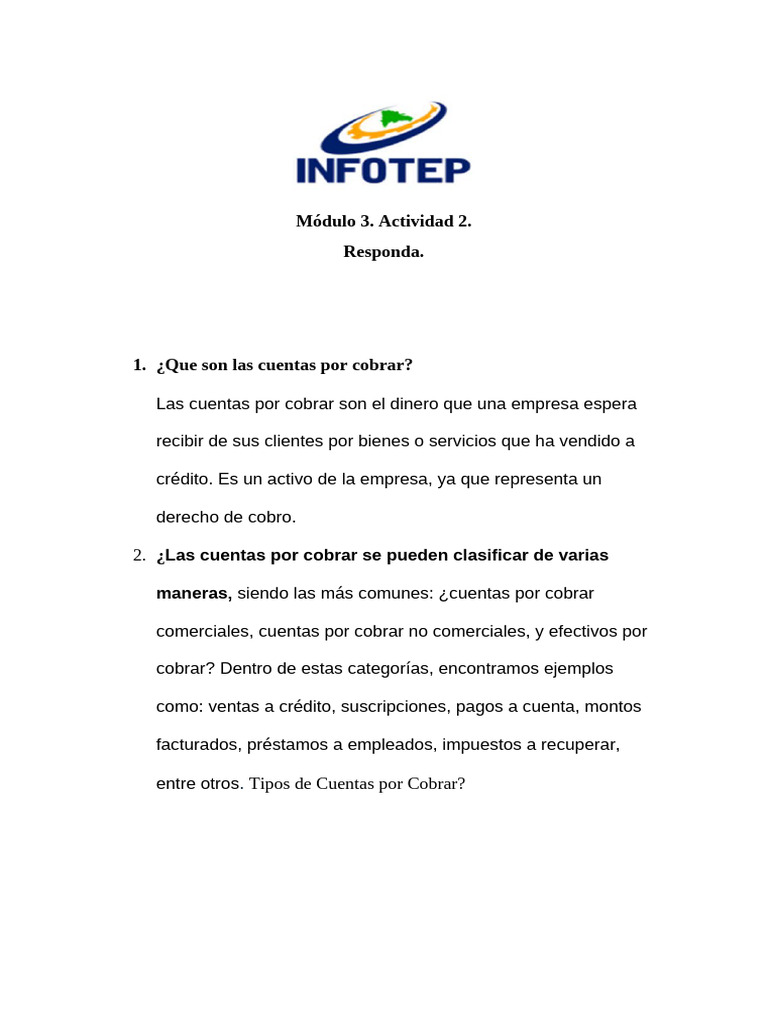 Modulo 3 Actividad 1 | PDF