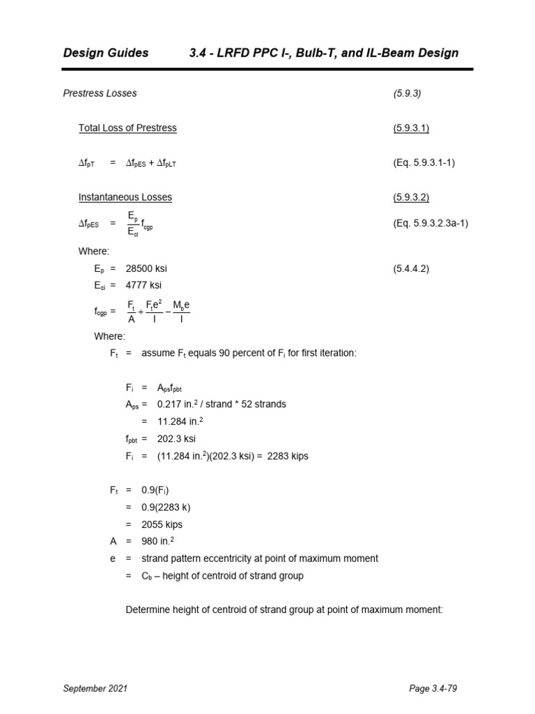 LRFD PPC Beam Design Guide | PDF | Beam (Structure) | Applied And ...
