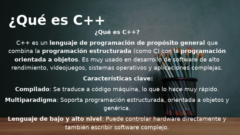 Introducción a C++: Lenguaje y Características | PDF