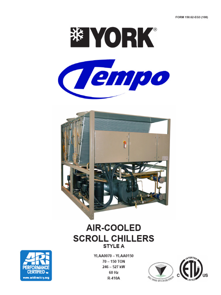 Air-Cooled Scroll Chillers Overview | PDF | Mechanical Engineering ...