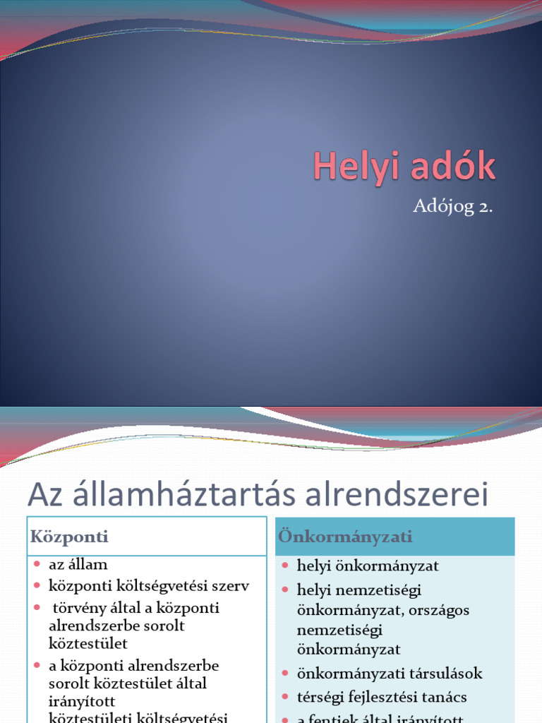 Helyi Adók - 0331 | PDF