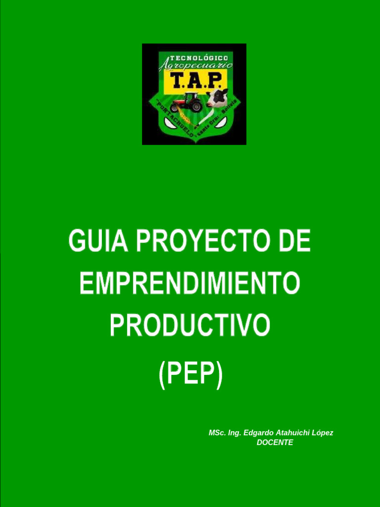 Guía para Proyectos de Emprendimiento Agropecuario | PDF | Producto ...