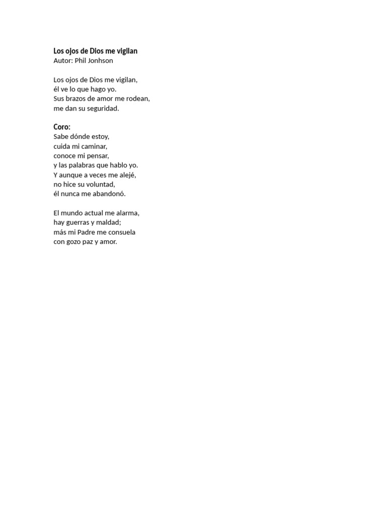 Los ojos de Dios me vigilan | PDF
