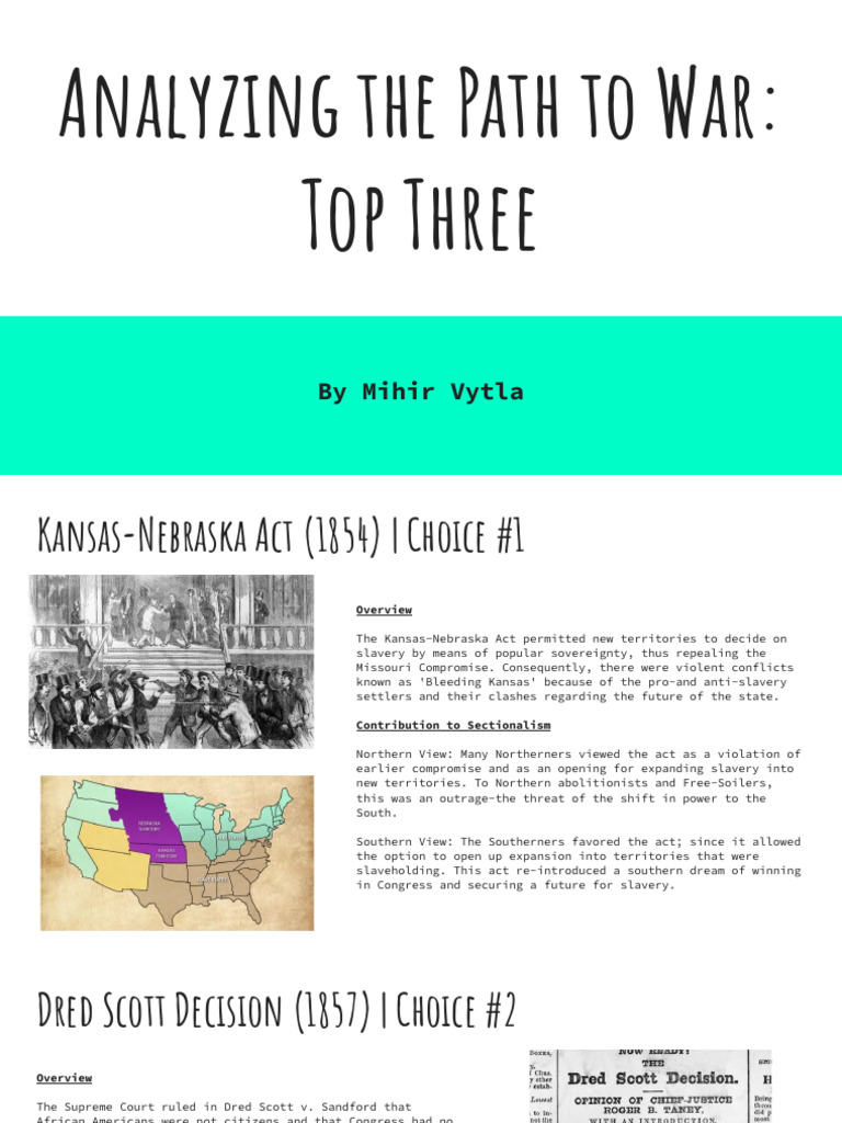 Analyzing The Path To War - Top Three | PDF | Abolitionism In The ...