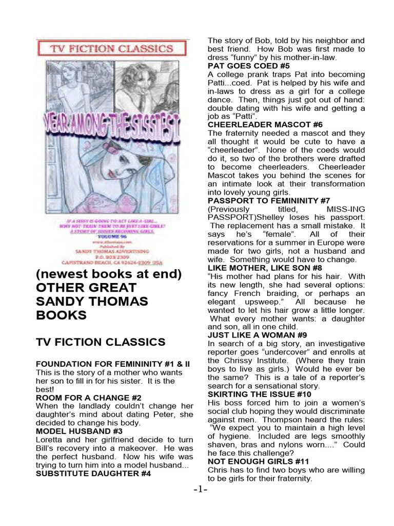 Sandy Thomas Feminization Fiction | PDF | Cross Dressing | Clothing
