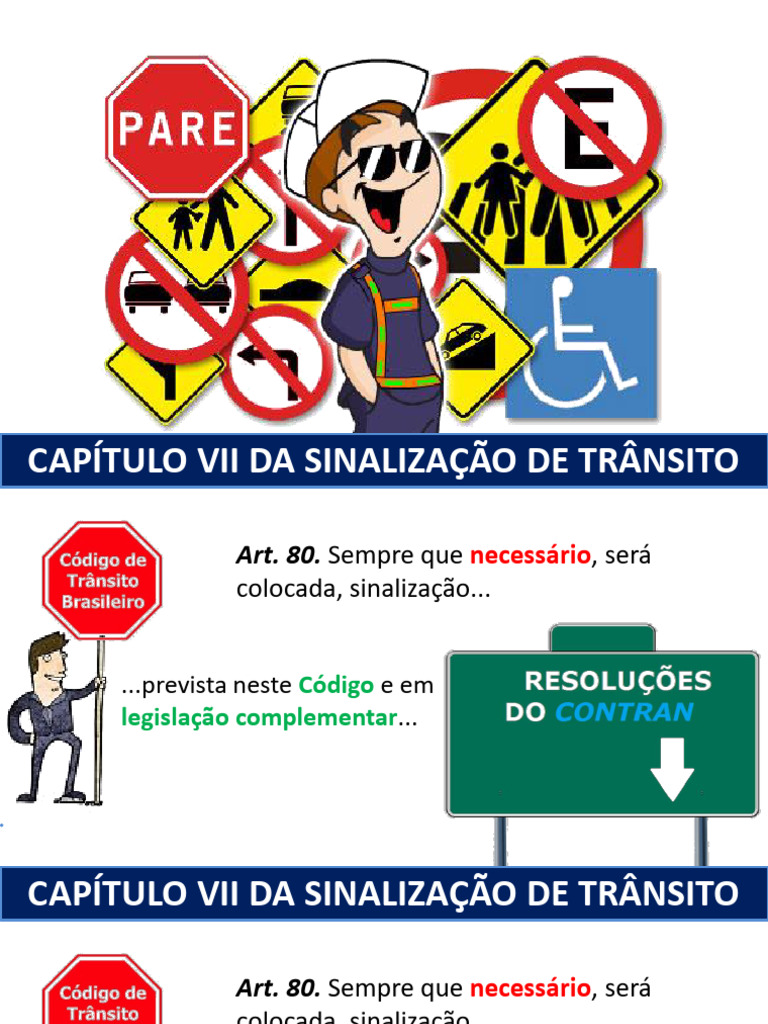 Sinalização de Trânsito: Tipos e Regras | PDF | Tráfego | Transporte ...