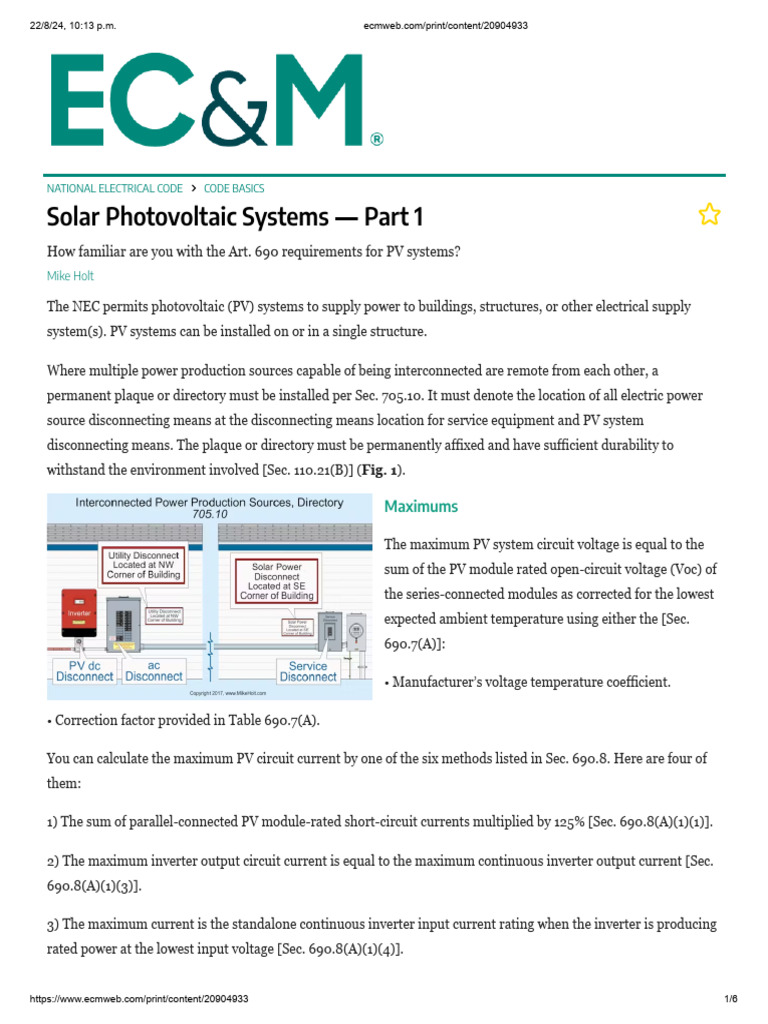 Solar Photovoltaic Systems Part 1 | PDF | Photovoltaic System ...