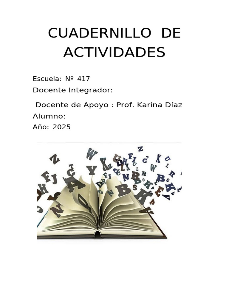 Cuadernillo de Actividades Primer Grado | PDF
