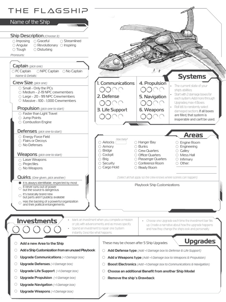 Blank Starscape Ship Sheets | PDF | Ships | Transport