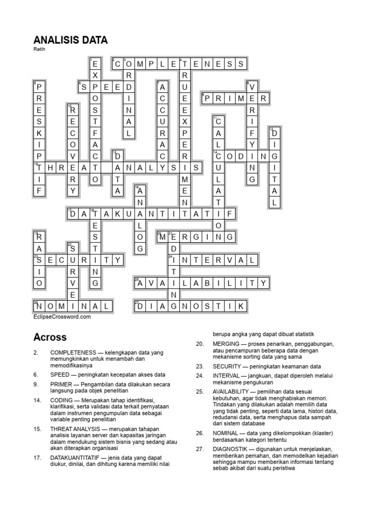 Analisis Data (Answer Key) | PDF