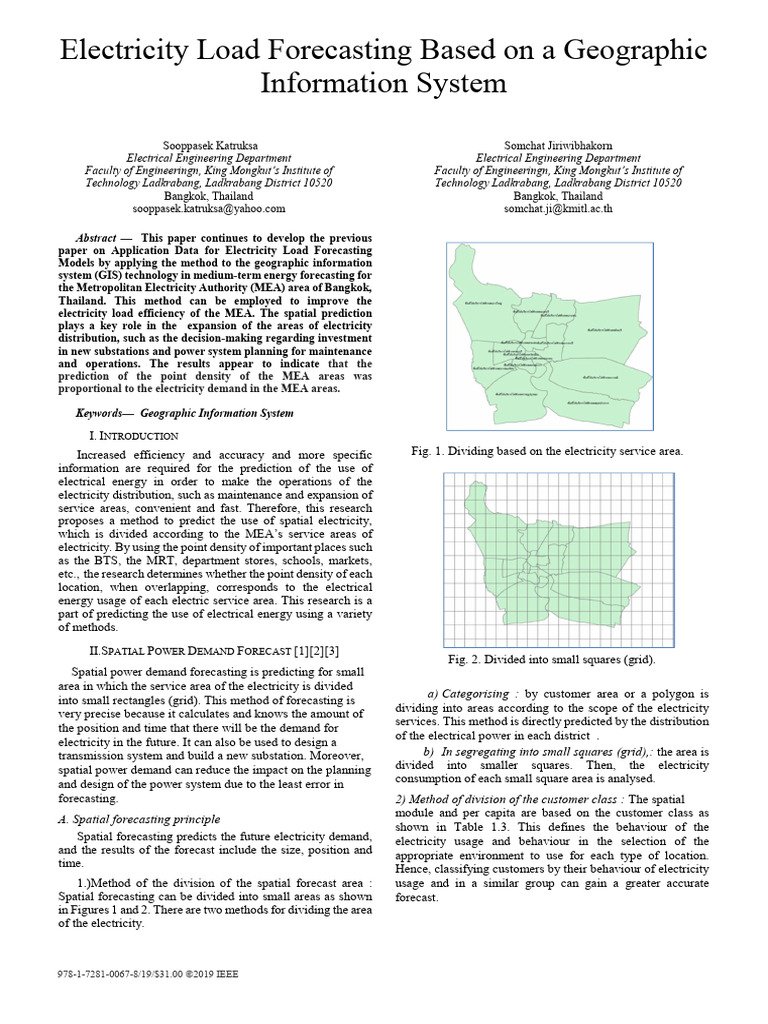 GIS-Based Electricity Load Forecasting | PDF | Area | Forecasting