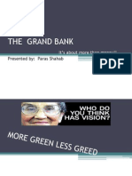 The Grand Bank: Presented By: Paras Shahab