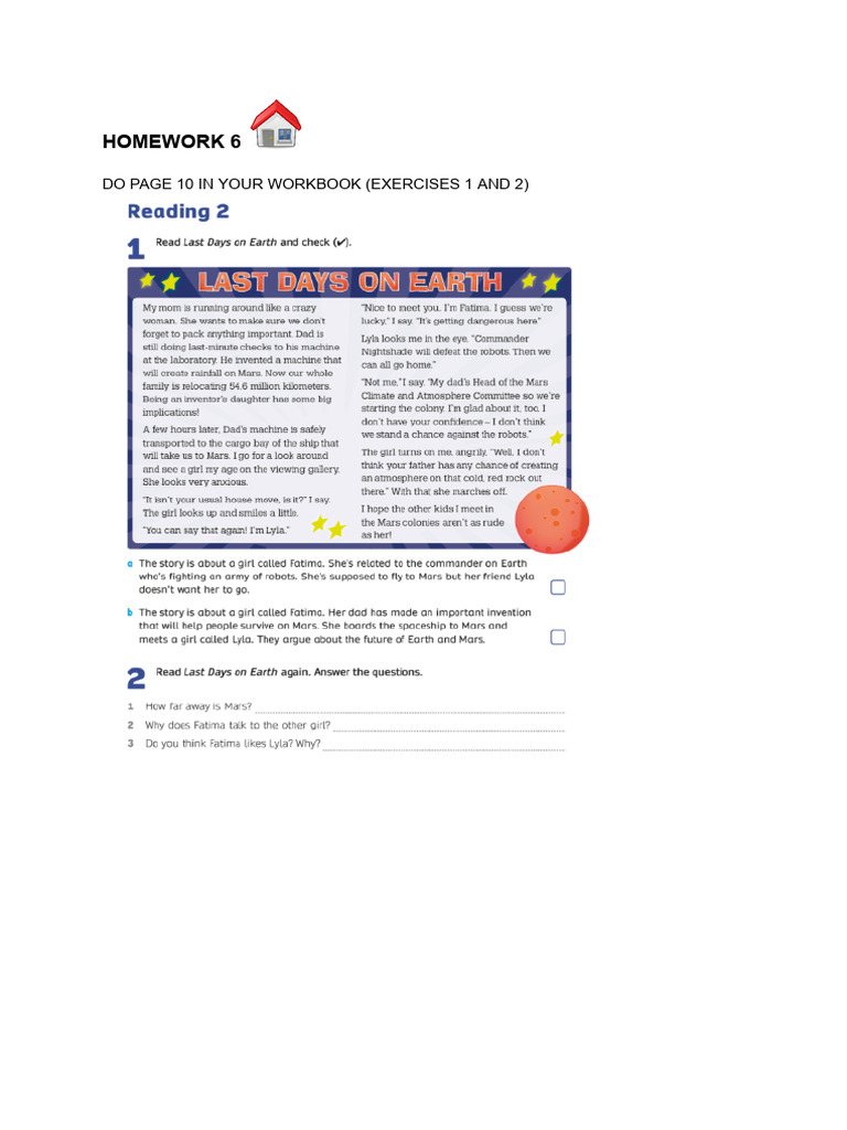 HOMEWORK Reading | PDF