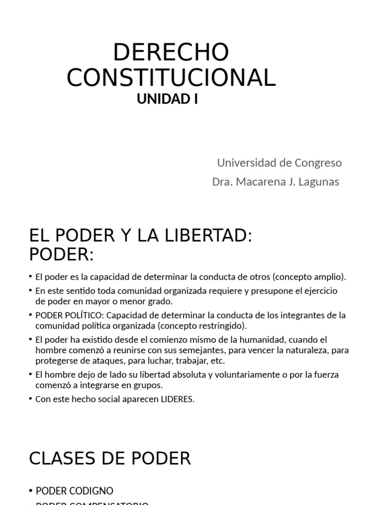 Poder y Libertad en Derecho Constitucional | PDF | Constitución | Derechos