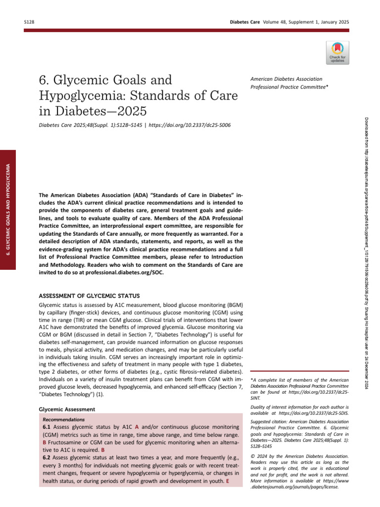 dc25s006 | PDF | Glycated Hemoglobin | Diabetes