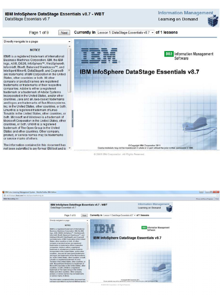 Curso - IBM InfoSphere DataStage Essentials V8.7 - WBT (1M201) | PDF