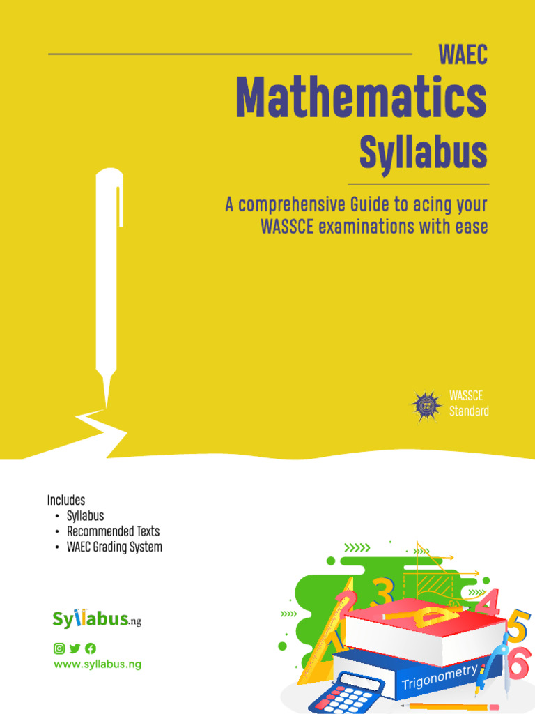 Mathematics WAEC Syllabus - syllabusNG | PDF | Trigonometric Functions ...