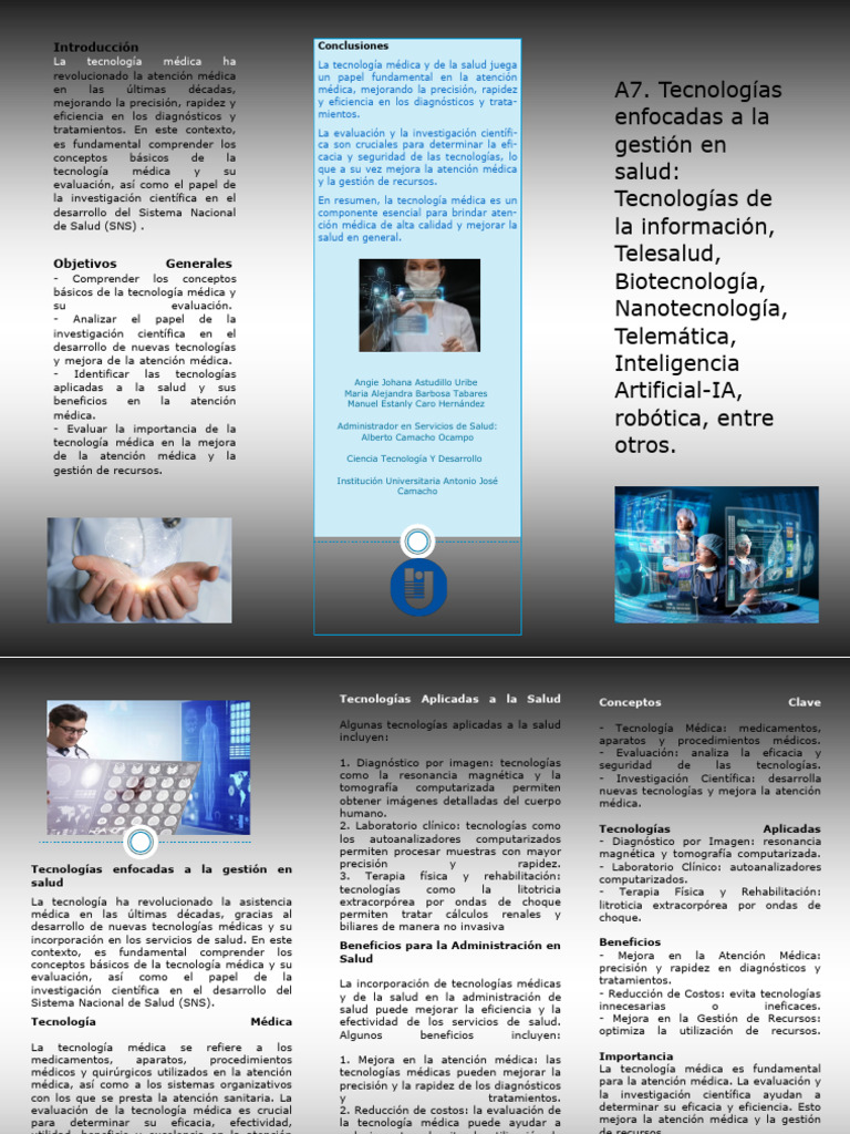 Tecnologías Médicas en la Gestión de Salud | PDF | Cuidado de la salud ...