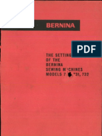 Bernina 730 731 732 Setting Manual