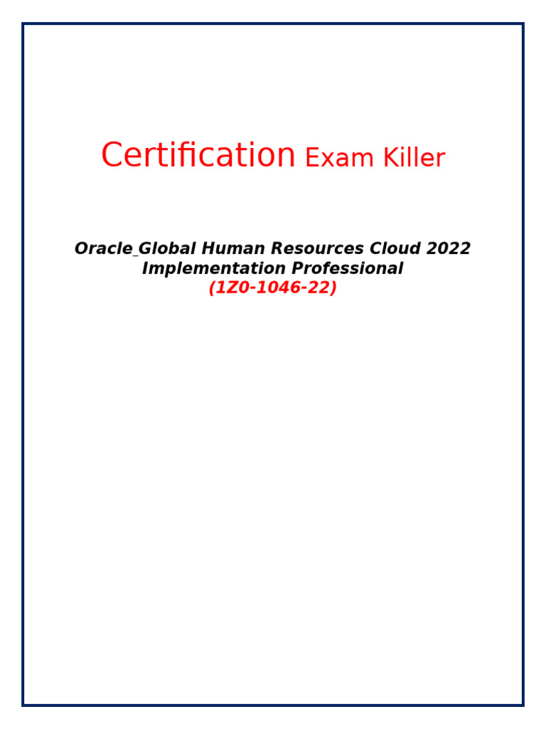 Oracle HCM Cloud Exam Guide 2022 | PDF | Employment | Human Resource ...