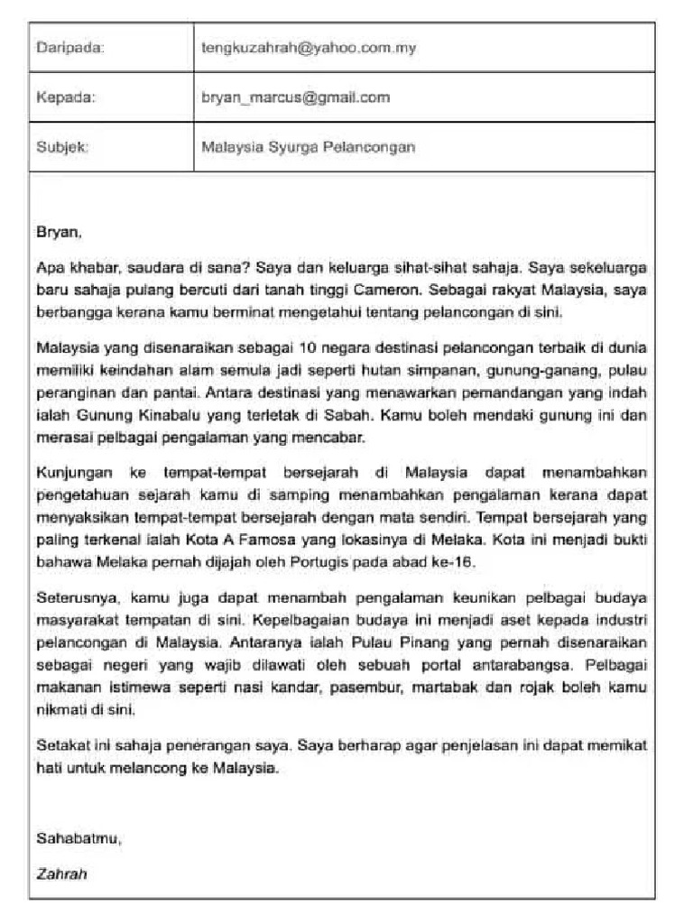 Karangan Jenis Emel | PDF