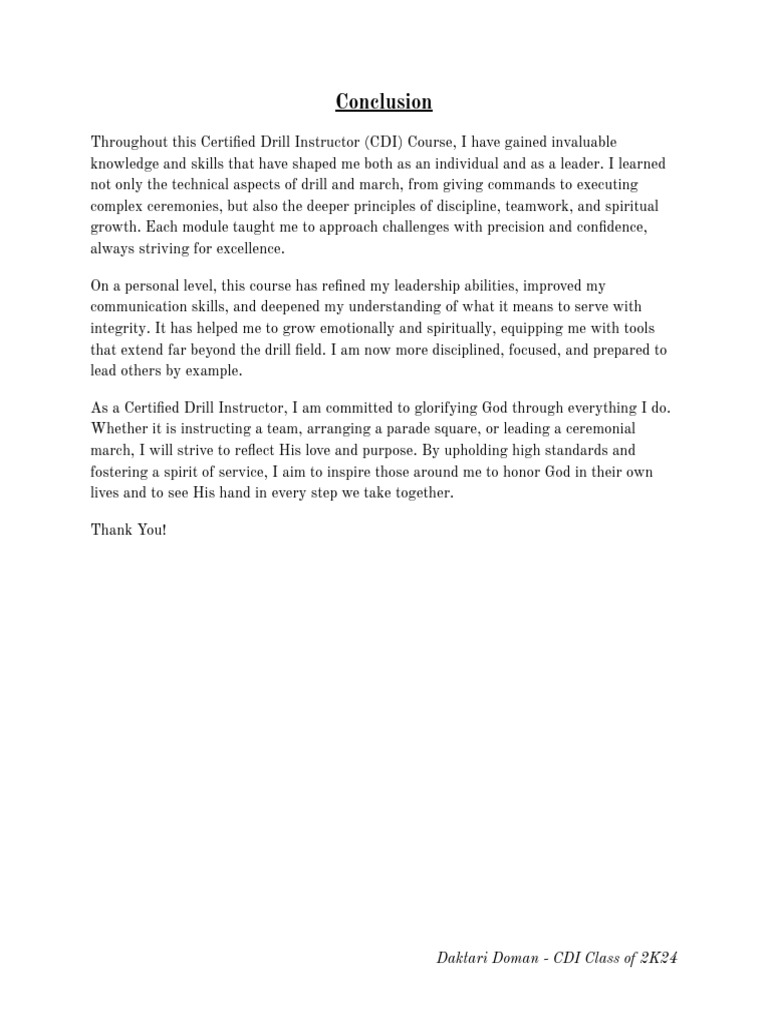 CDI Conclusion | PDF