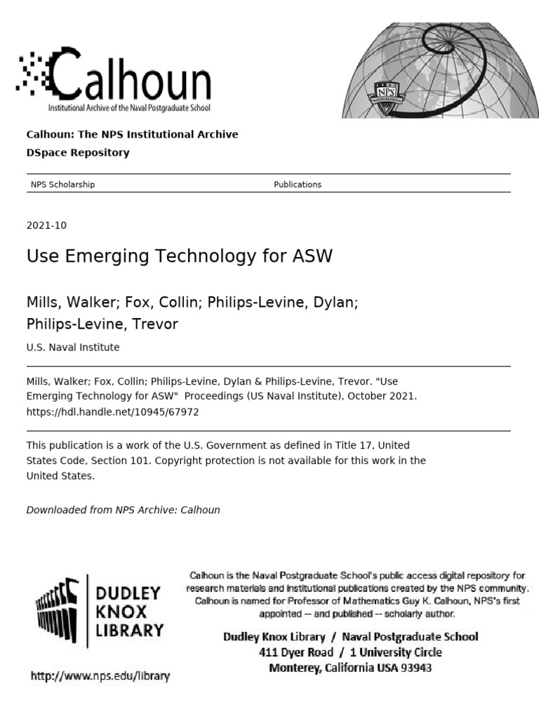 Enhancing ASW Against Chinese Threats | PDF | Anti Submarine Warfare ...